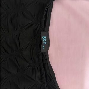 Sky Elegant Black Ruched Garment